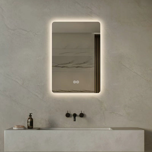 Rektangulært Spejl med LED-lys og Antidug 50x80 cm