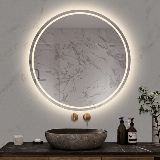 Rundt Spejl med Frontlight LED-lys og Antidug Ø100 cm