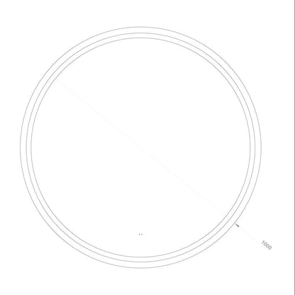 Rundt Spejl med Frontlight LED-lys og Antidug Ø100 cm