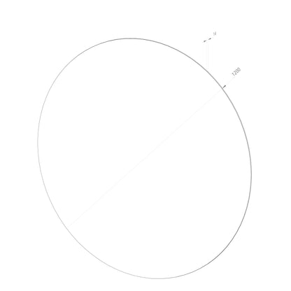 Rundt spejl Ø120 cm