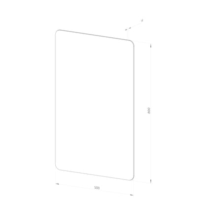 Rektangulært Spejl 50x80 cm
