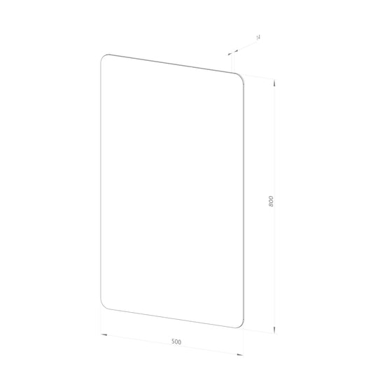 Rektangulært Spejl 50x80 cm