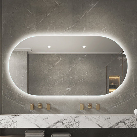 Ovalt Spejl med LED-lys og Antidug 150x80 cm. Yderst velegnet til badeværelse.